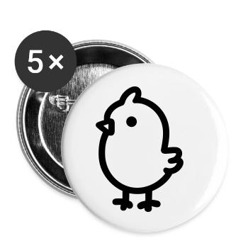 chick - Buttons small 1''/25 mm (5-pack) - white - Front