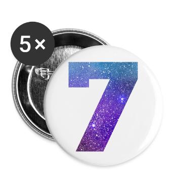Number 7 galaxy - Buttons small 1''/25 mm (5-pack) - white - Front