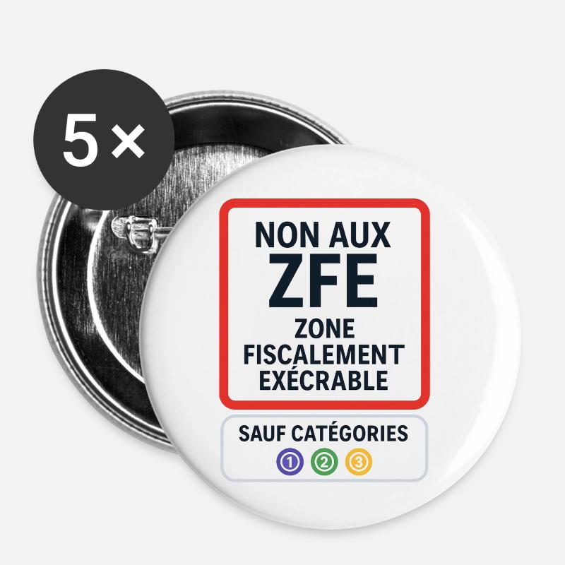 NEIN ZU LEZS! (Podium) - Buttons klein 25 mm (5er Pack) - Weiß