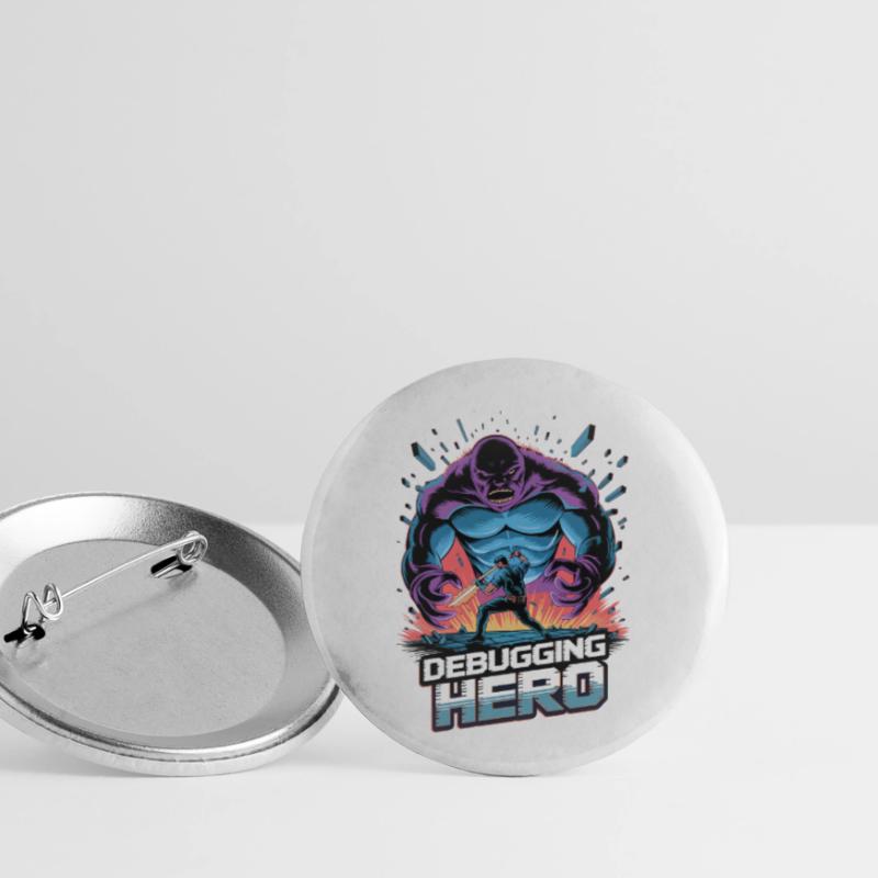 Debugging Hero – Epic Battle Against Code Monsters Buttons small 1''/25 mm (5-pack)