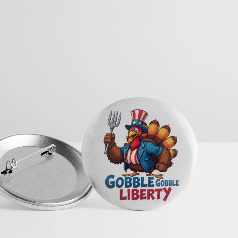 Gobble Gobble Liberty Buttons klein 25 mm (5er Pack)