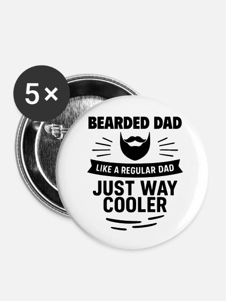 Bart-Papa – cooler als der Durchschnitt - Buttons klein 25 mm (5er Pack) - Weiß