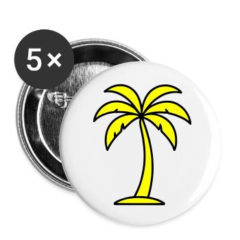 Palm Outline - Buttons small 1''/25 mm (5-pack) - white - Front