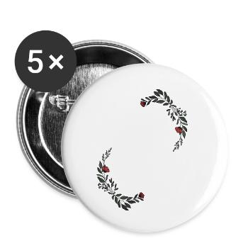 Letter Y - Buttons small 1''/25 mm (5-pack) - white - Front