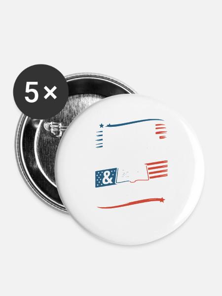 Stars, Stripes & Scripture - Lightblessed - - Buttons klein 25 mm (5er Pack) - Weiß