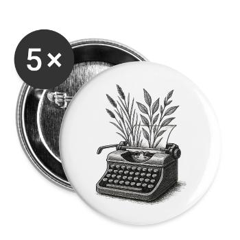 Living Letters - Buttons small 1''/25 mm (5-pack) - white - Front