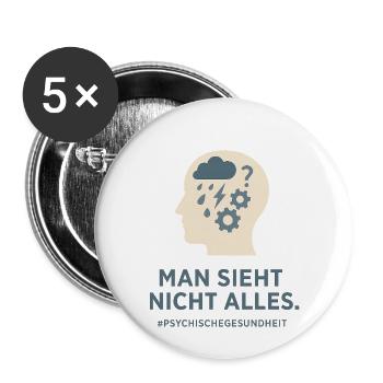 On ne voit pas tout. - Lot de 5 petits badges (25 mm) - blanc - Devant