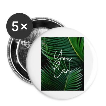 YOU CAN - Buttons klein 25 mm (5er Pack) - Weiß - Vorne