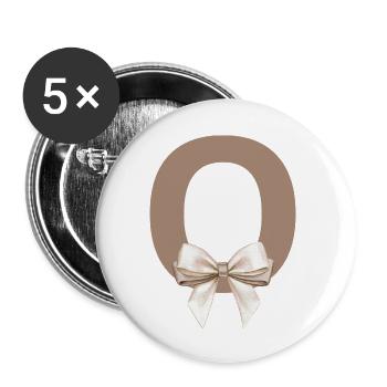 Letter O Knot - Buttons small 1''/25 mm (5-pack) - white - Front