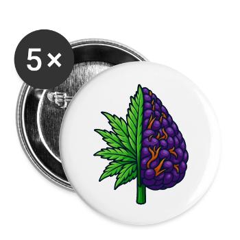 The Half Bud - Buttons small 1''/25 mm (5-pack) - white - Front