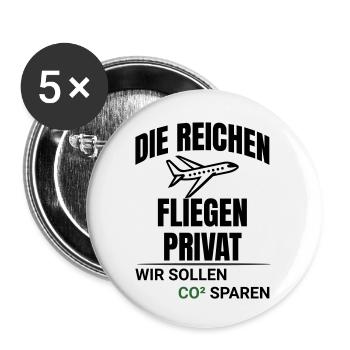Conception abstraite de la protection du climat au CO2 - Lot de 5 petits badges (25 mm) - blanc - Devant
