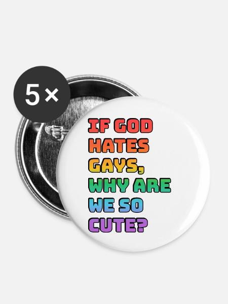 Süßes Pride Regenbogen-Tee - Buttons klein 25 mm (5er Pack) - Weiß