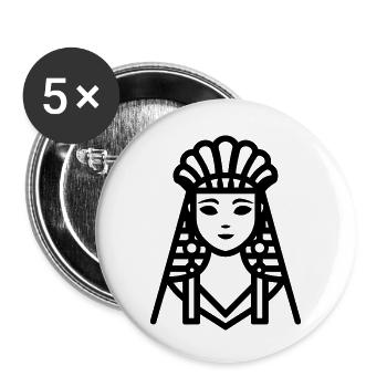 pharaon - Lot de 5 petits badges (25 mm) - blanc - Devant