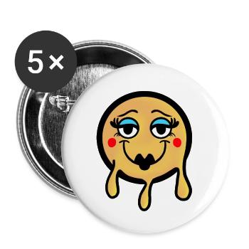 Beauté fondante - Lot de 5 petits badges (25 mm) - blanc - Devant