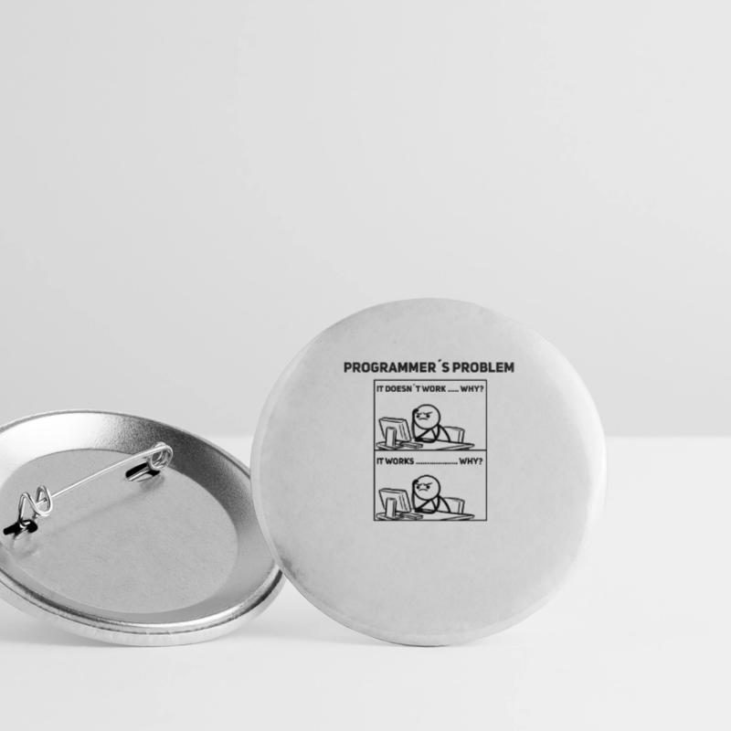 Programmer Humor – Sometimes it doesn't work out Shir Buttons small 1''/25 mm (5-pack)