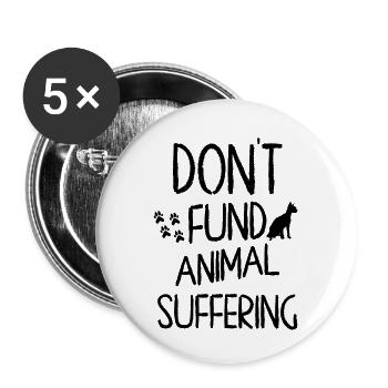 Sphynx Cat Don't Fund Animal Suffering Advocacy  - Buttons small 1''/25 mm (5-pack) - white - Front