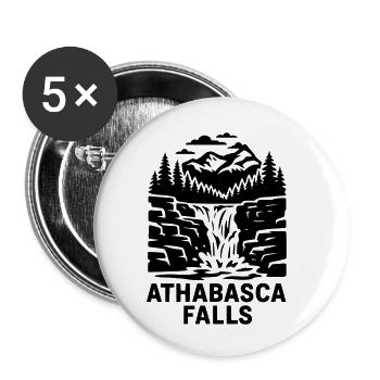 athabasca falls - Buttons klein 25 mm (5er Pack) - Weiß - Vorne