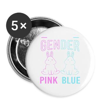 Expectant Mom Easter Gender Reveal - Buttons small 1''/25 mm (5-pack) - white - Front