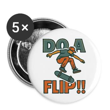 Do a Flip DO - Buttons small 1''/25 mm (5-pack) - white - Front