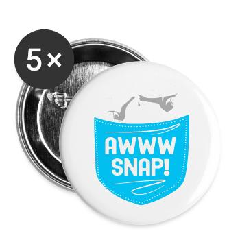 Fracture osseuse Fracture osseuse du squelette d’Halloween - Lot de 5 petits badges (25 mm) - blanc - Devant