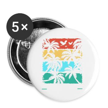 Fiji Fiji Fiji Fiji Fidschi Fidschi Fidschi - Buttons klein 25 mm (5er Pack) - Weiß - Vorne