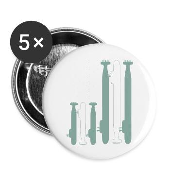 8. Juli Submarine Marine USA Uboot Veteran - Buttons klein 25 mm (5er Pack) - Weiß - Vorne