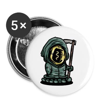 Œil de Cendre avec Hache Fantôme - Lot de 5 petits badges (25 mm) - blanc - Devant
