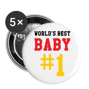Best Baby - Birth - Child - Buttons small 1''/25 mm (5-pack) - white - Front