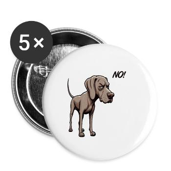 Pas de Weimaraner Weimaraner Amoureux Weimaraner Weimaraner Chien - Lot de 5 petits badges (25 mm) - blanc - Devant