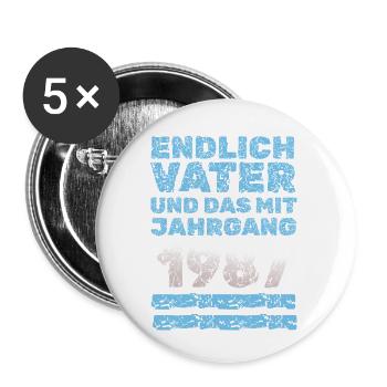 Father 1987 - Buttons small 1''/25 mm (5-pack) - white - Front