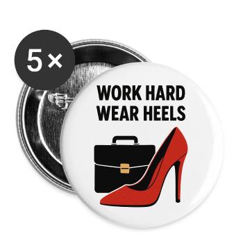 Business Babe: Work Hard Wear Heels - Buttons small 1''/25 mm (5-pack) - white - Front