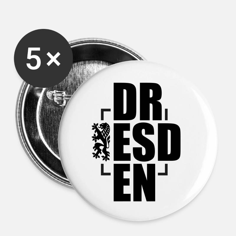 DR ESD EN - Buttons small 1''/25 mm (5-pack) - white