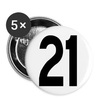 21 - Buttons small 1''/25 mm (5-pack) - white - Front