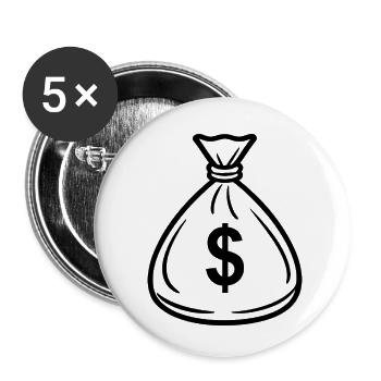 Money bag - Buttons small 1''/25 mm (5-pack) - white - Front
