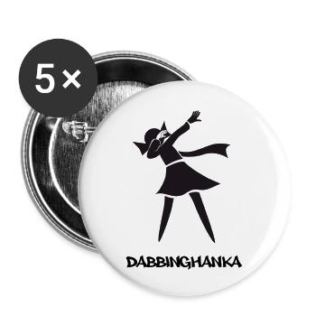 DABBING HANKA - Buttons small 1''/25 mm (5-pack) - white - Front