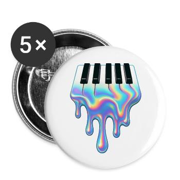 Liquid Piano: Musikalische Fusion - Buttons klein 25 mm (5er Pack) - Weiß - Vorne