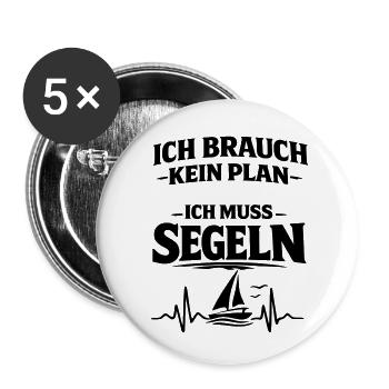 Voile - Lot de 5 petits badges (25 mm) - blanc - Devant