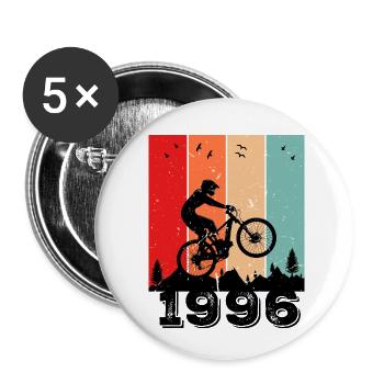Millésime 1996 - Lot de 5 petits badges (25 mm) - blanc - Devant