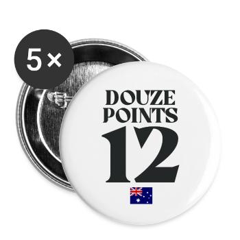Twelve Points Australia Eurovision  - Buttons small 1''/25 mm (5-pack) - white - Front