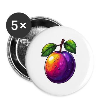 Plum - Buttons small 1''/25 mm (5-pack) - white - Front