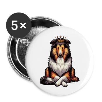 Propriétaire de Collie Collie Amant de Collie Collie Propriétaire - Lot de 5 petits badges (25 mm) - blanc - Devant