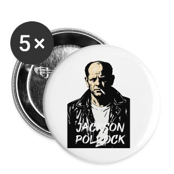 Pollock Rebel Portrait Tee - Buttons small 1''/25 mm (5-pack) - white - Front