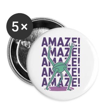 Rocky Amaze Alien Greeting - Buttons small 1''/25 mm (5-pack) - white - Front