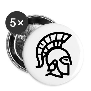 Spartan - Buttons small 1''/25 mm (5-pack) - white - Front