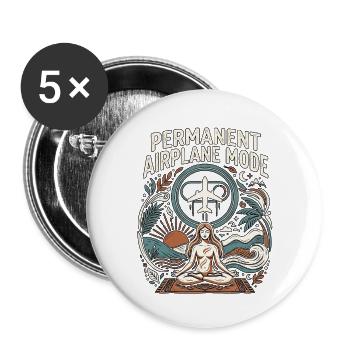 Yoga Air Plane Fashion - Buttons small 1''/25 mm (5-pack) - white - Front
