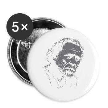 Charles Bukowski quote on Self-Reliance - Buttons small 1''/25 mm (5-pack) - white - Front