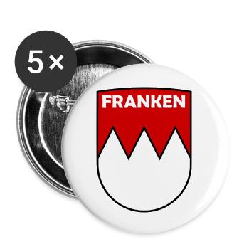 Franken Crest Logo - Lot de 5 petits badges (25 mm) - blanc - Devant