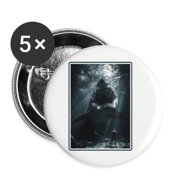 Weißer Haie Weißer Hai - Buttons klein 25 mm (5er Pack) - Weiß - Vorne