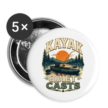 KAYAK QUIET CASTS Fishing - Buttons small 1''/25 mm (5-pack) - white - Front