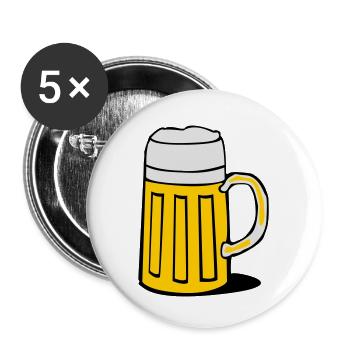 bier - Buttons small 1''/25 mm (5-pack) - white - Front